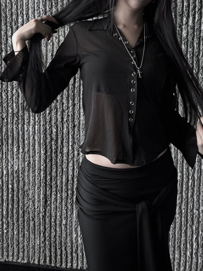 tint see-through layered shirt (2color)