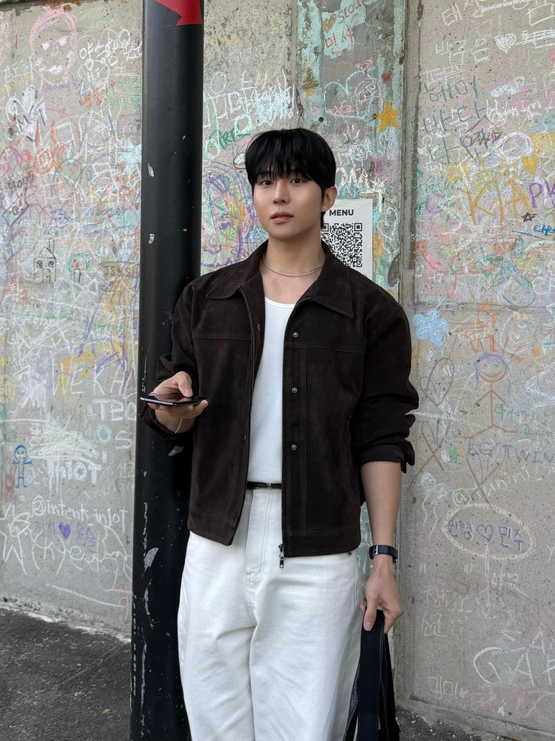 Mer crop suede jacket