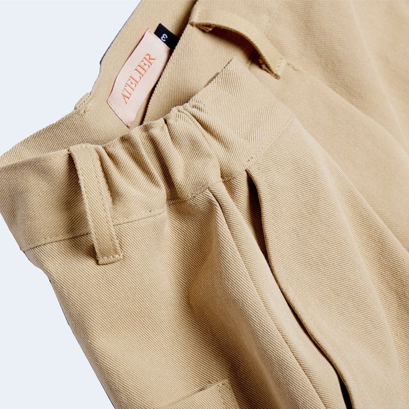 DAMP WIDE FIT ONE TUCK PANTS_BEIGE