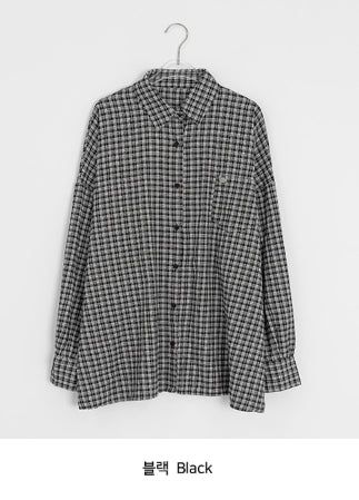 [unisex] Tail Overfit Pocket Check Shirt