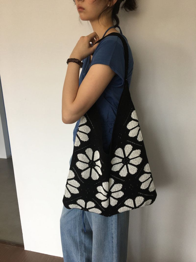 Ez Flower Knit Bag (2color)