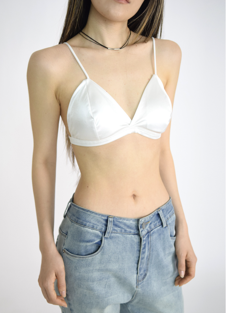 satin sense top(2color)
