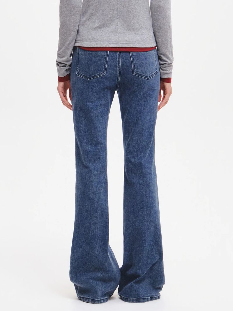 BOOTCUT WASHING DENIM PANTS