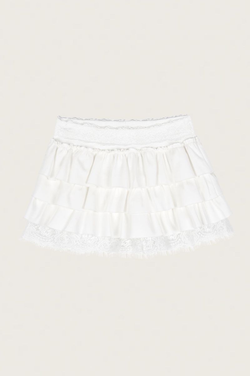 Tutu Ballet Lace Skort, White