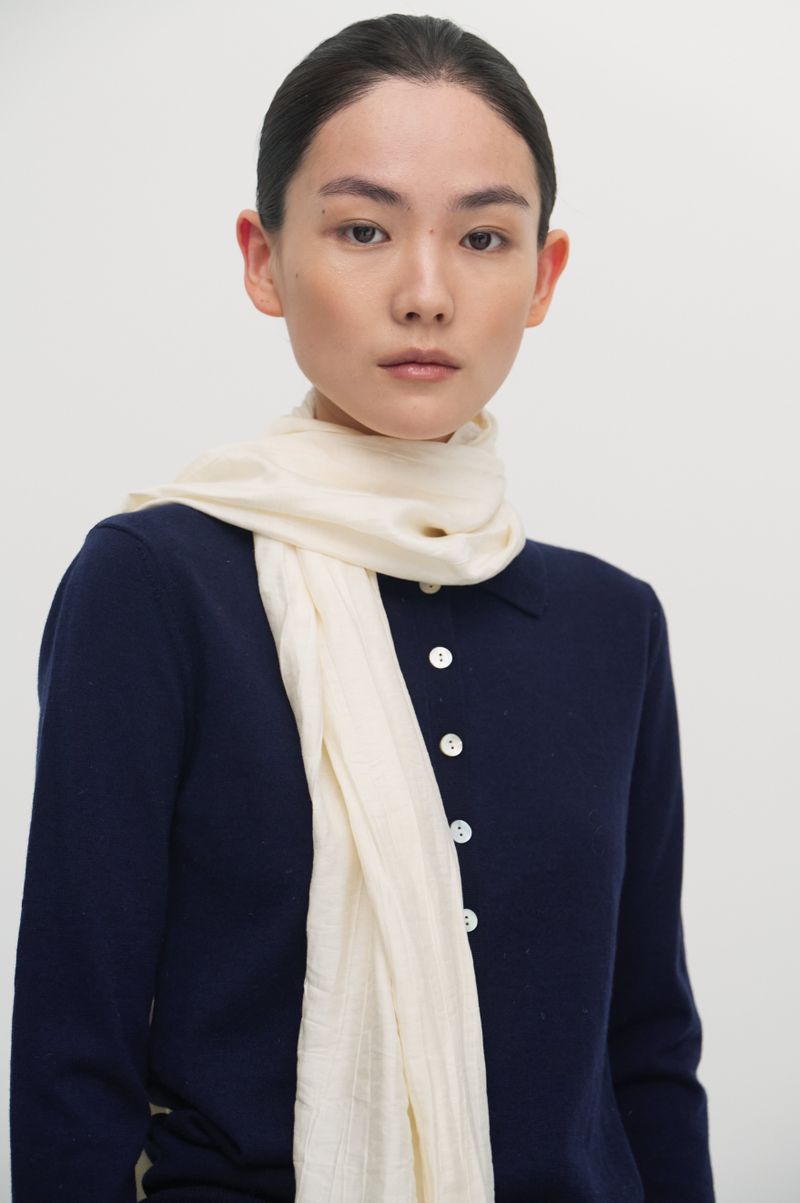 Pleats linear scarf_2colors