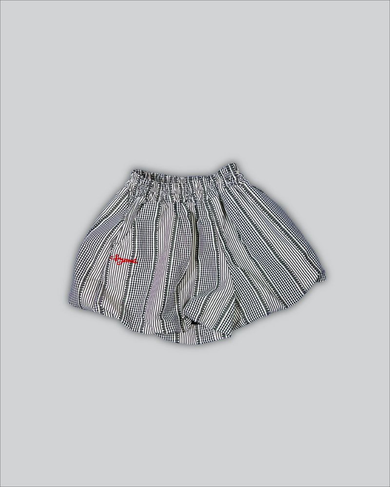 SAYSAYSAY（セイセイセイ）の「MULTI PATTERN BALLOON PANTS BLACK (SHORT FIT)（Pants）」