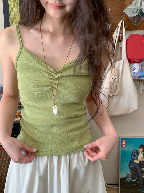 BAON（バオン）の「Vito Shirring Punching Layered Color Sleeveless（Tops）」