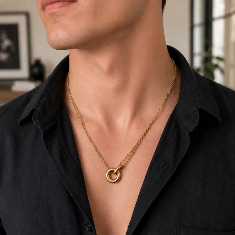 FADE MEET（フェードミート）の「Double Ring Pendant Necklace（Accessories）」
