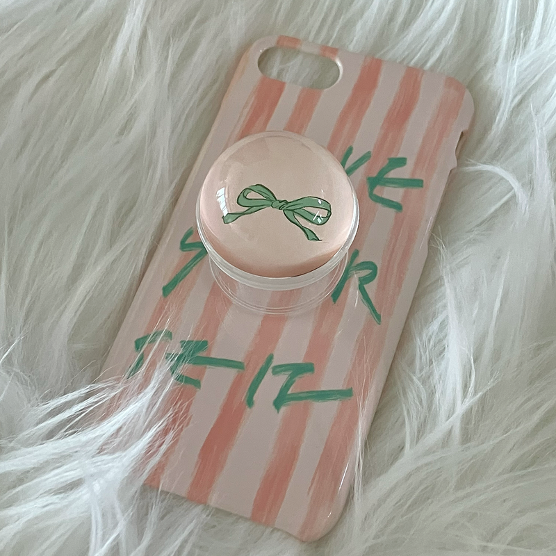 [SET] Present series: Coral letter phone case + griptok