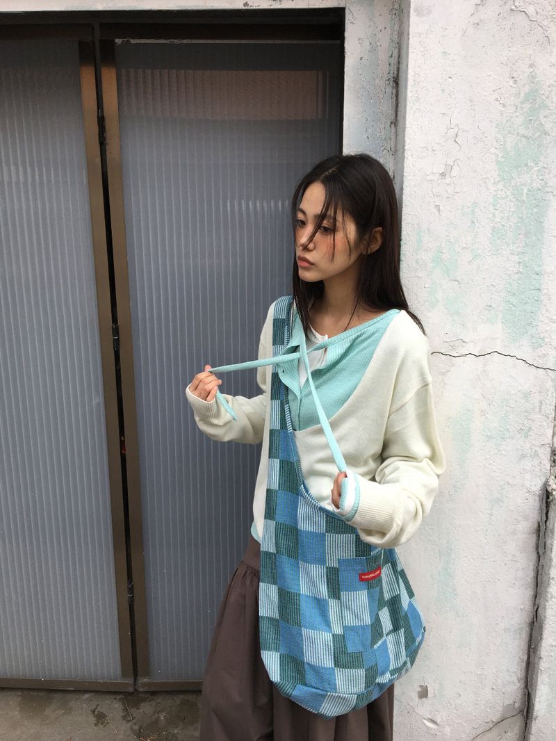 YWD パッチワーククロスボディーバッグ (2color)