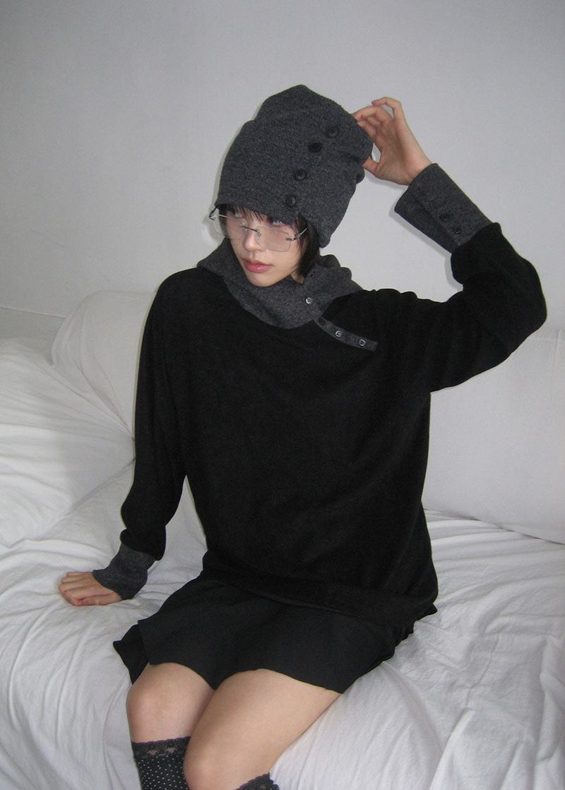 TURTLE BUTTON BEANIE 