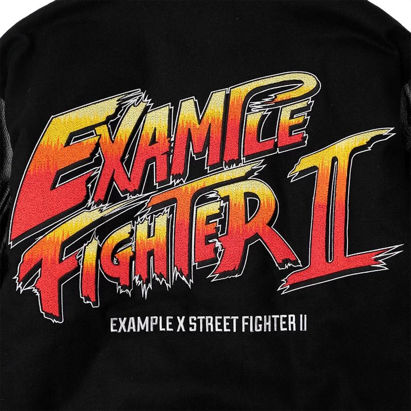 EXAMPLE x STREET FIGHTER II EXAMPLE FIGHTER STADIUM JACKET