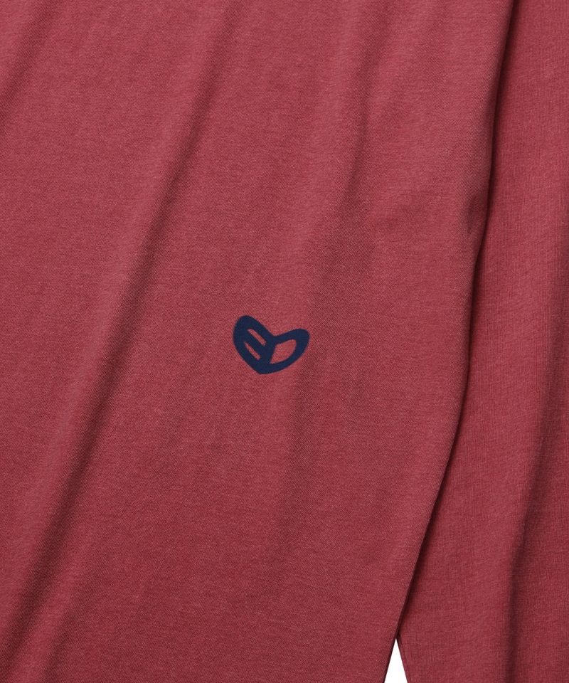 BLUR HEART LONG SLEEVE_VINTAGE RED