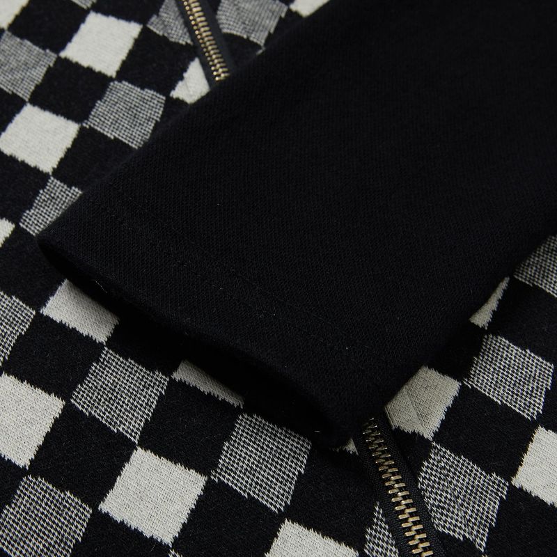 ダイアカラークロップジップアップ / Dia Collar Crop Zip-Up [BLACK]