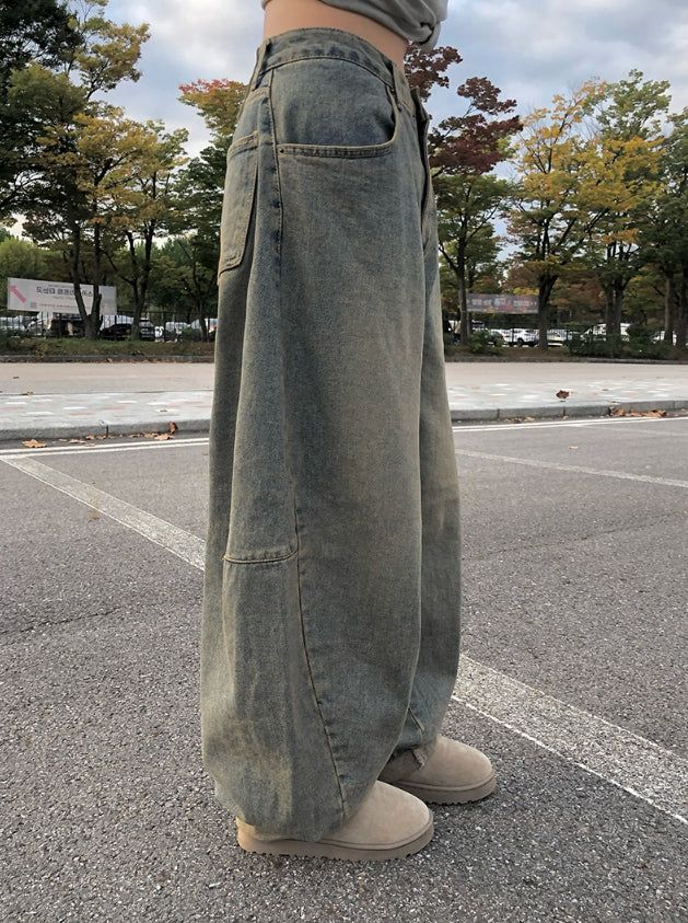 anyonemore（エニーワンモアー）の「ニッパーカットバルーンデニムワイドパンツ（パンツ）」