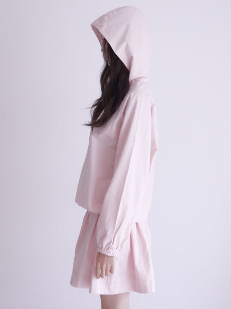 Pintuck shirring mini skirt (PINK)