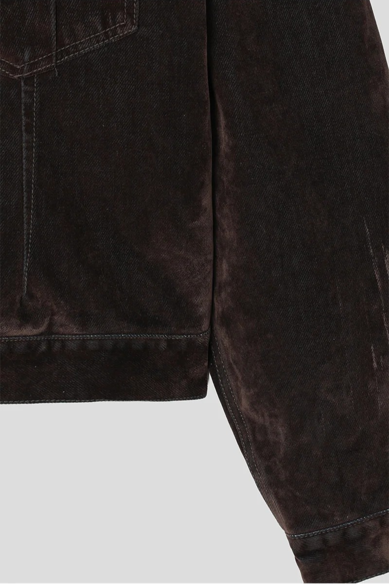 [SET UP가능] Velvet denim western jacket(2color)