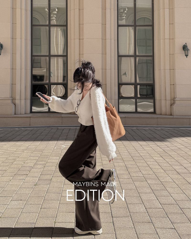 MAYBINS（メイビンス）の「【MADE】フリースピンタックスラックス（パンツ）」