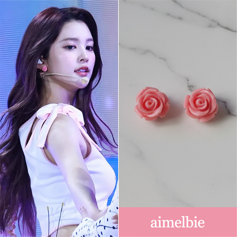 aimelbie（アイメルビー）の「[Hearts2Hearts Ana Piercing] プチローズカボションピアス - Pink（アクセサリー）」
