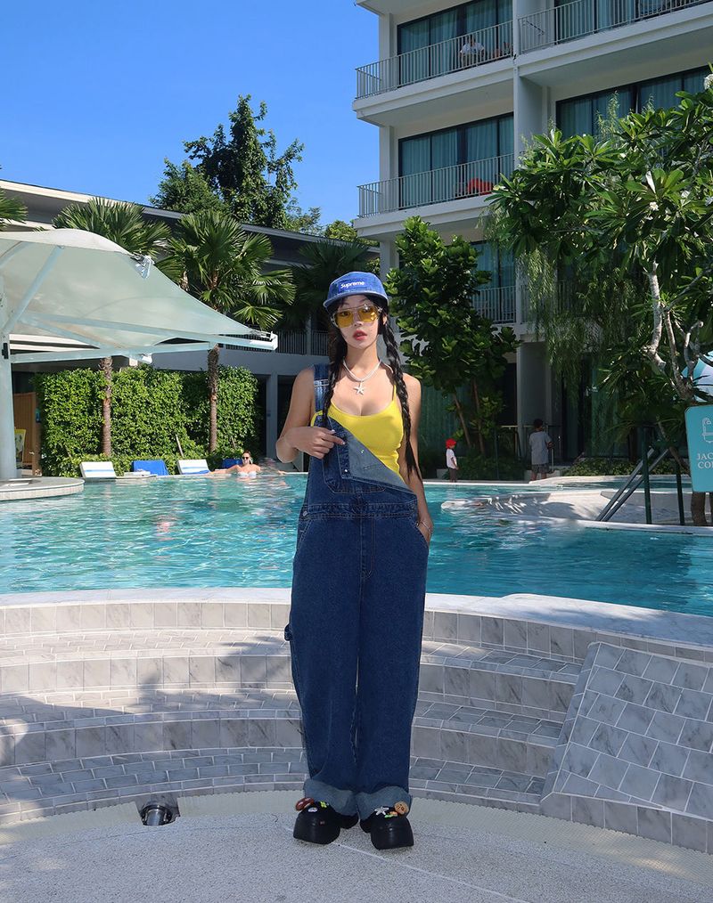 Delight-J(ディライトジェイ)の「punted dark jeans overalls(Pants)」
