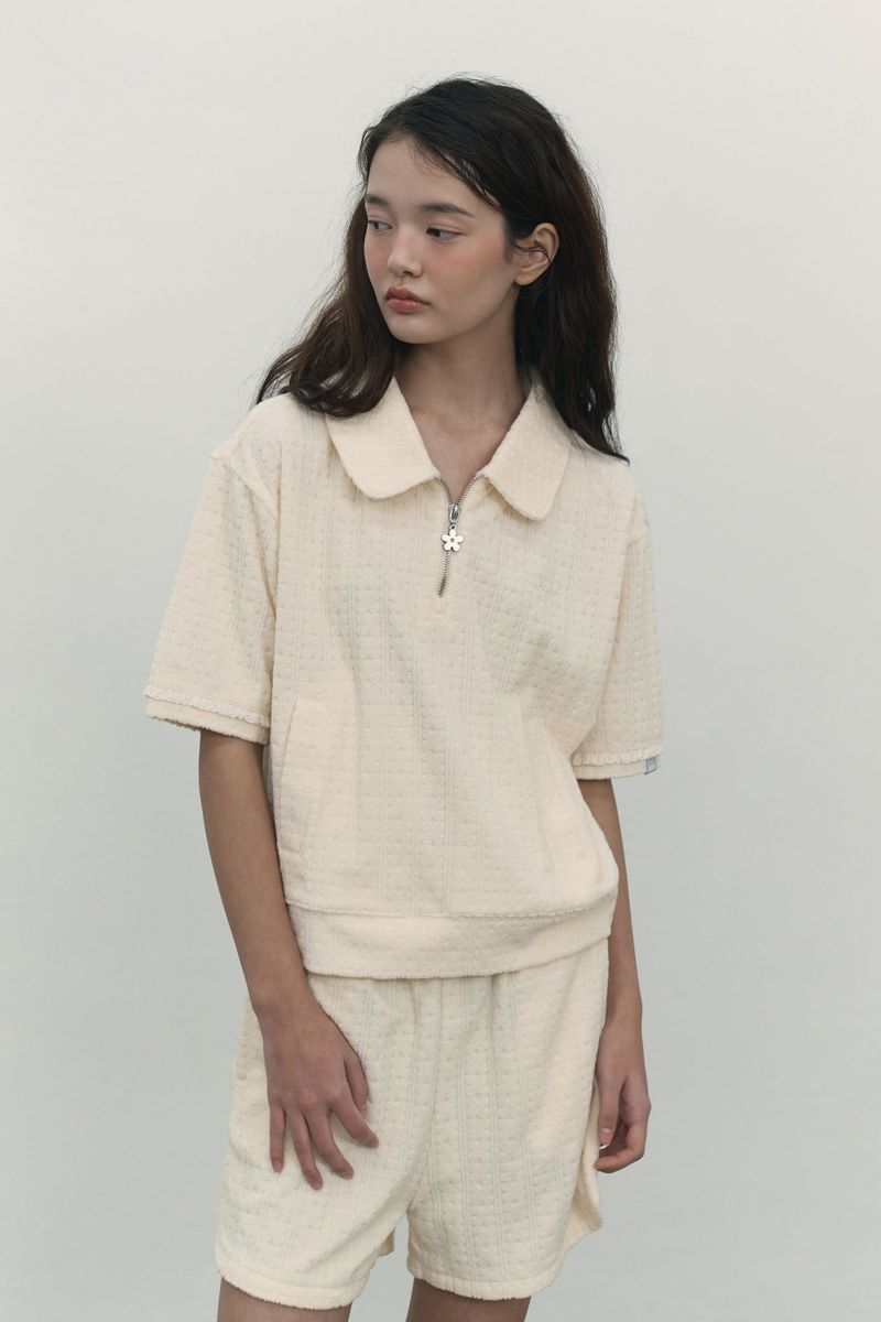 BANDING TERRY SHORT PANTS [IVORY]