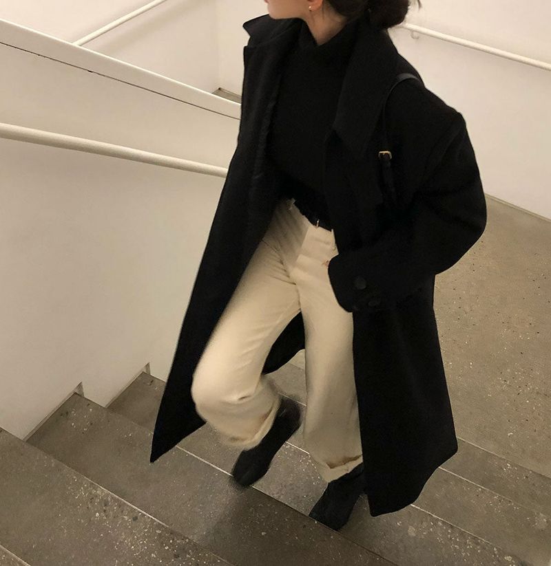 [BELLIDE MADE] Euriphyan Hidden Oversized Fit Single Long Coat