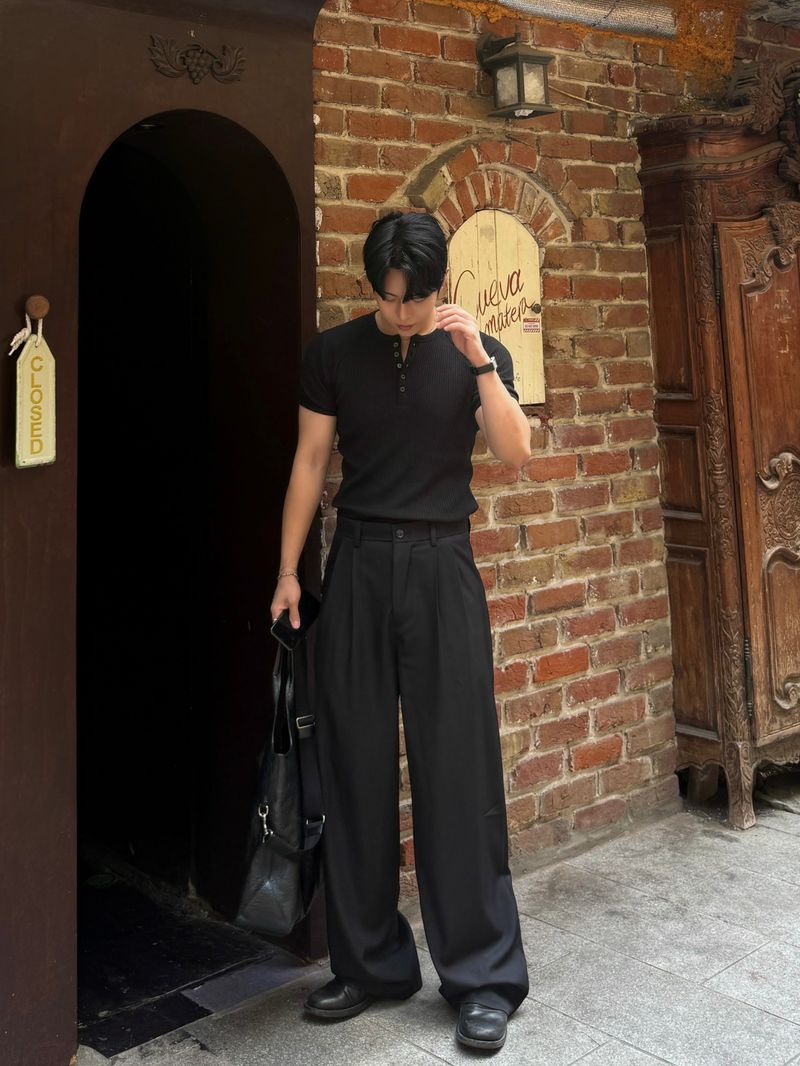 Ron two-tuck wide slacks