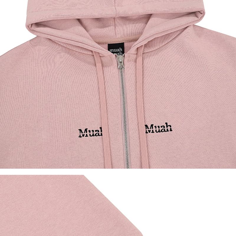 LOGO STITCH REGULAR FIT HOOD ZIPUP