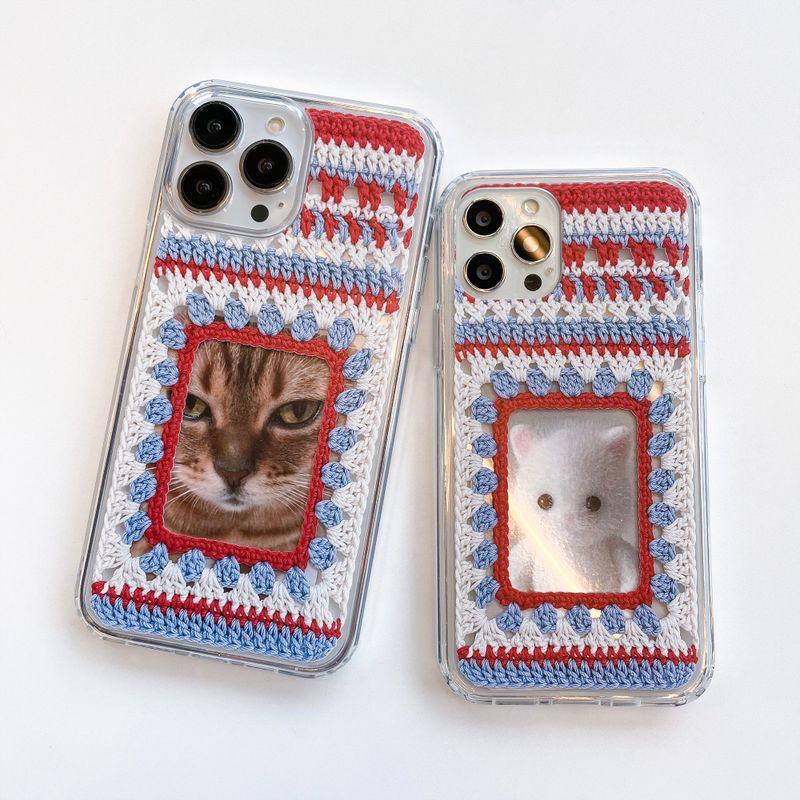 MOTIF FRAME HARD JELL CASE_RED & WHITE