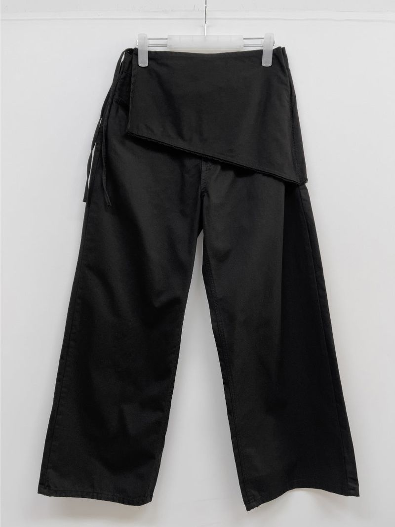 Lace Wrap Balloon Fit Wide Pants