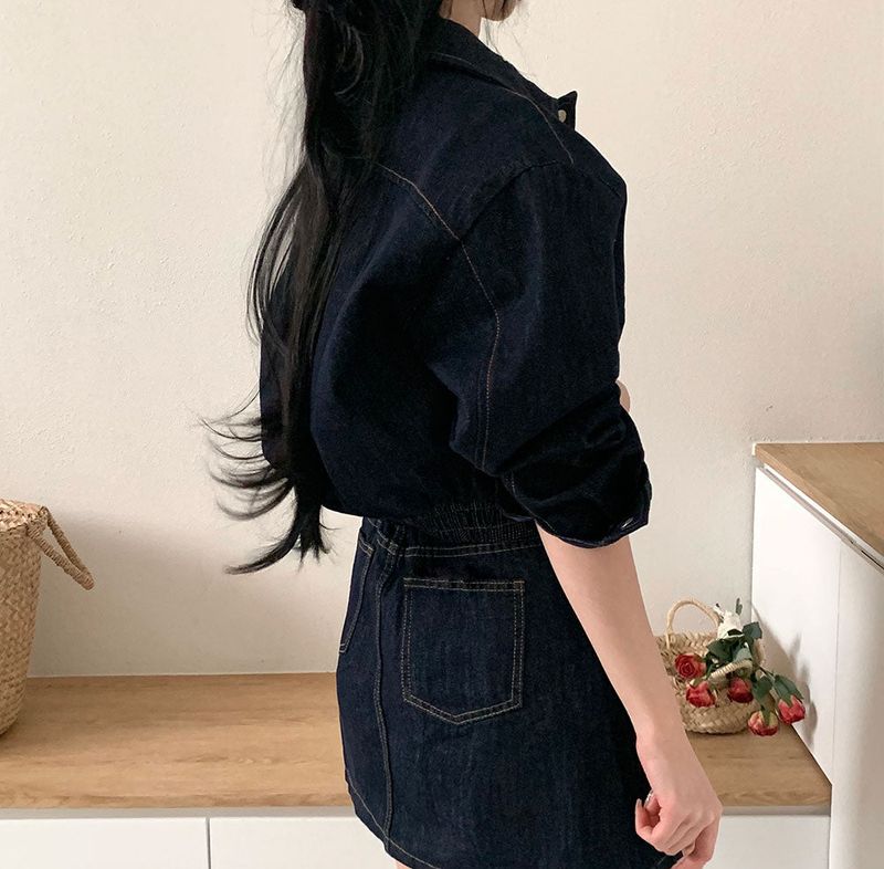 [BELLIDE MADE] ノンフェードブルゾンデニムジャケット