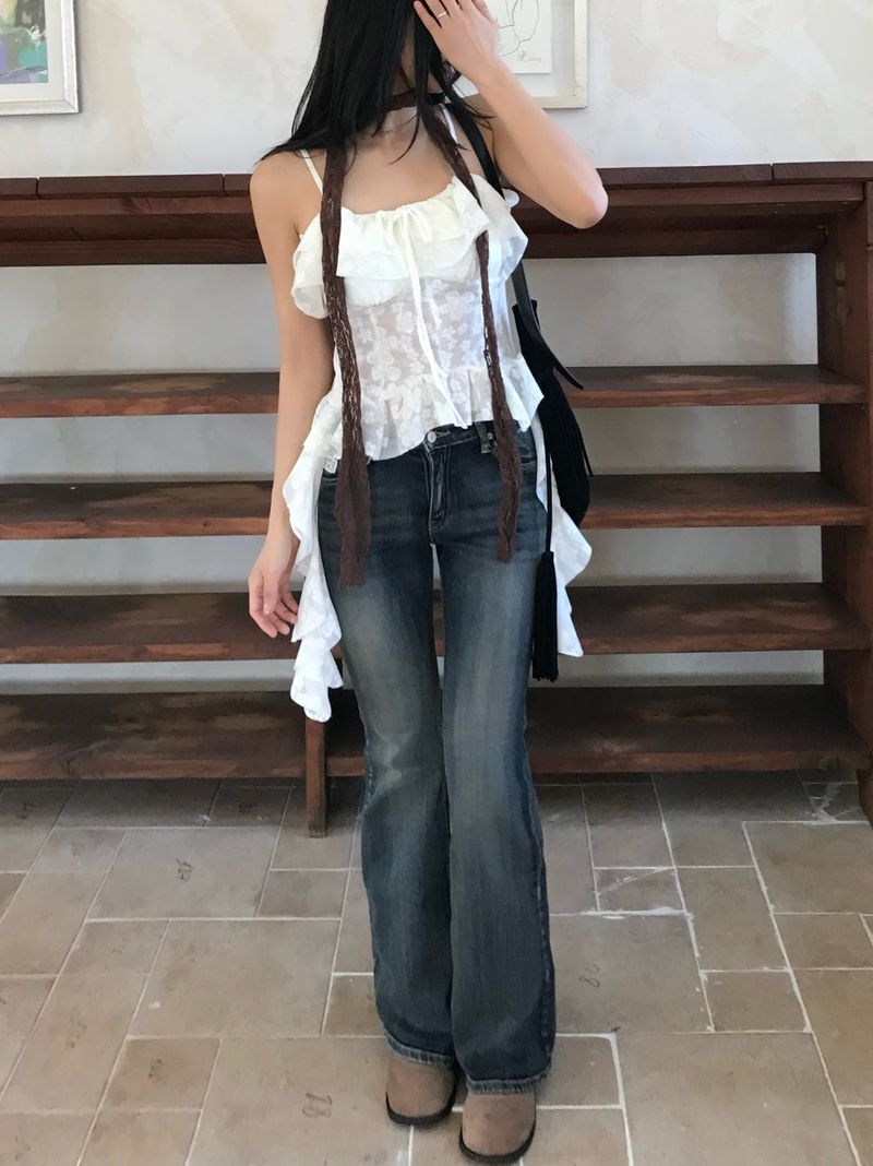 Lace Sheer Long Scarf