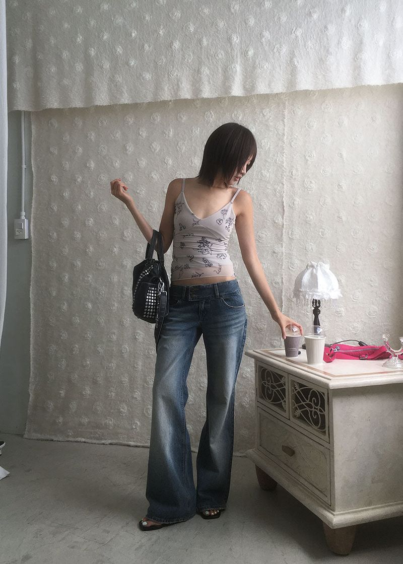 DRAWING MESH SLEEVELESS (3color)
