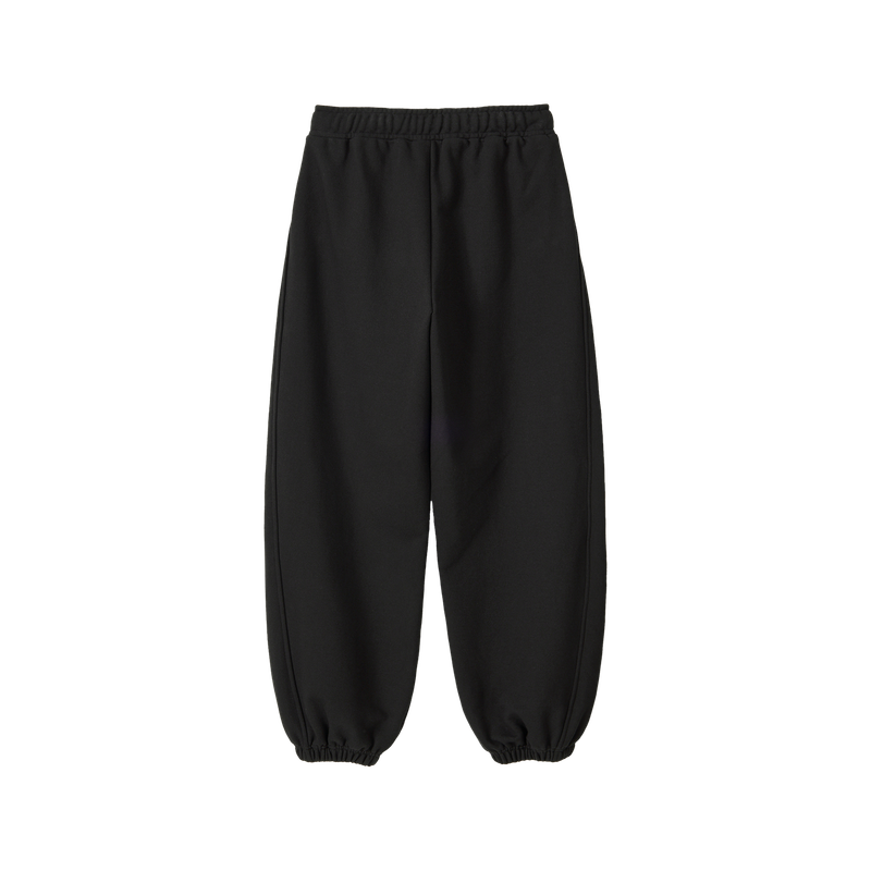 Soft Touch Washed Balloon Wide Sweatpants - BLACK
