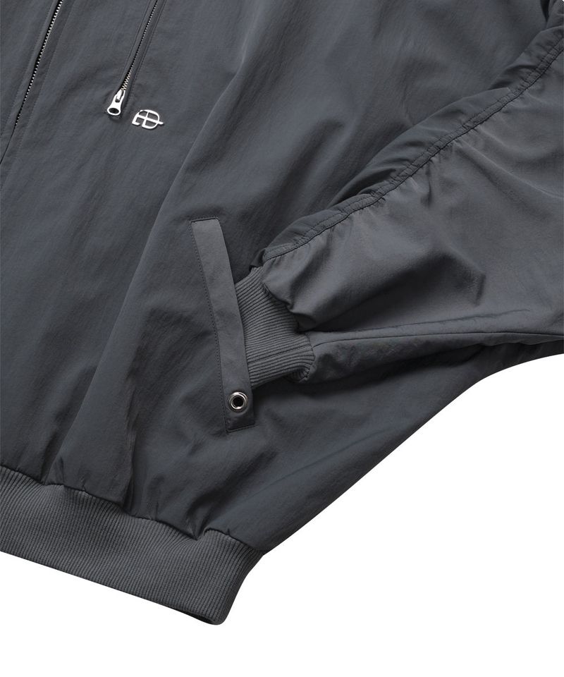 SHIRRING SLEEVED MA-1_GRAY