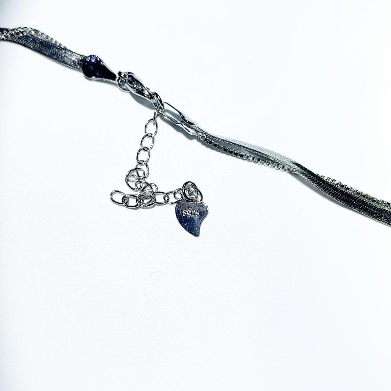 [GOT7 Youngjae] Silver snake layered chain