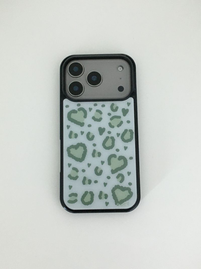 F.heart leopard case (khaki) 