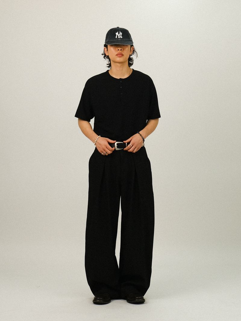 MEN Pin-tuck Banding Balloon Slacks