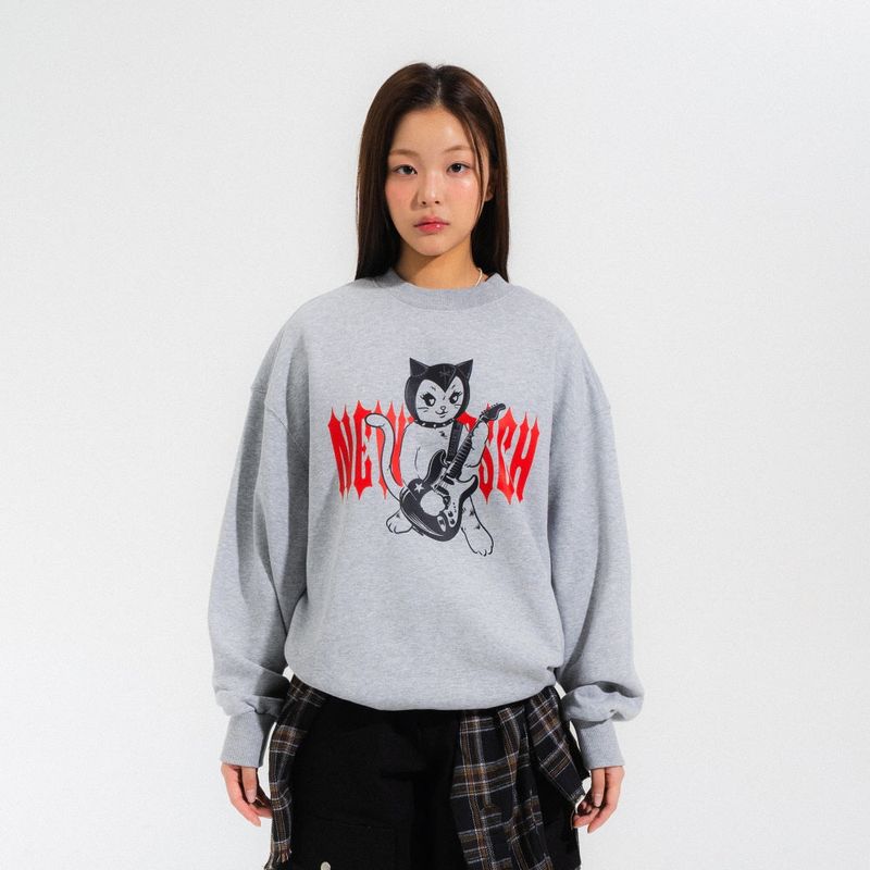 ROCK CAT SWEATSHIRTS-MELANGE