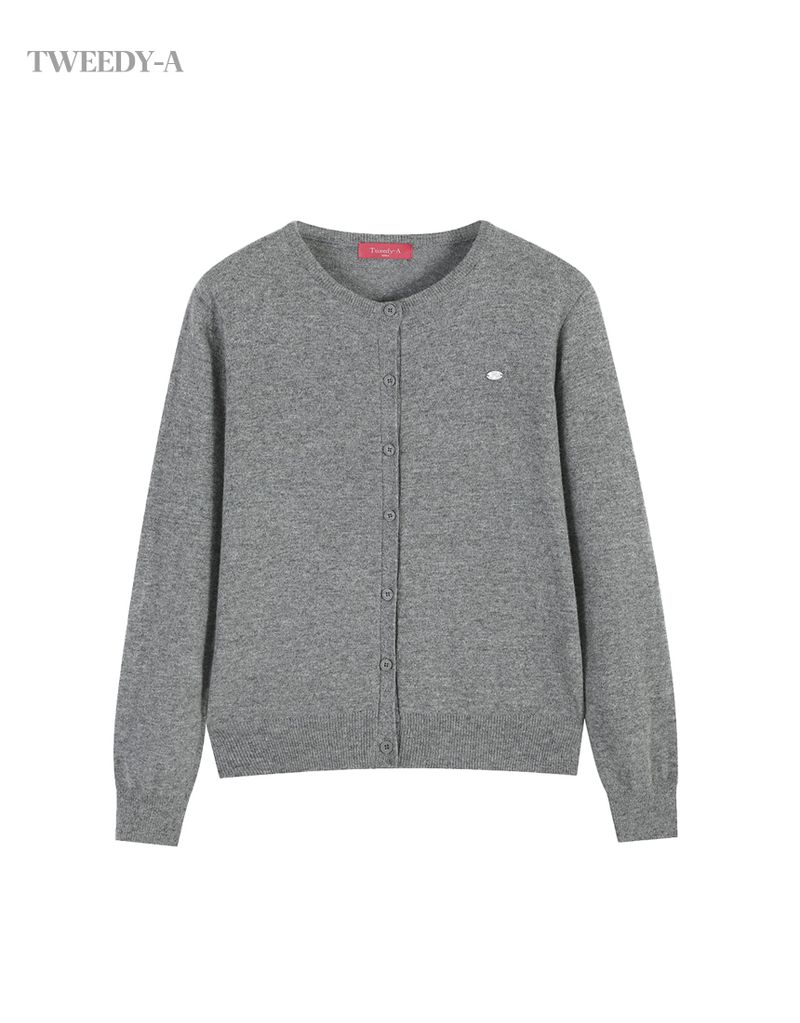 Basic Cashmere Mixed Round Cardigan 6 Colors