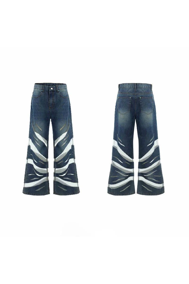 Mesh Panel Denim