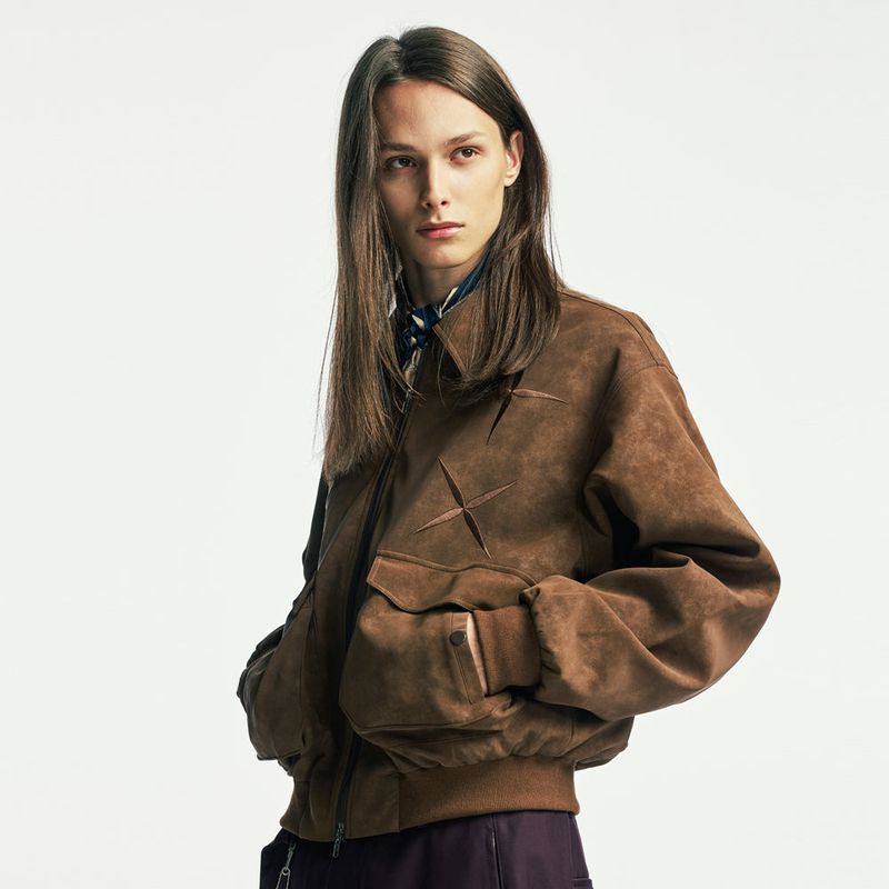east star suede blouson brown