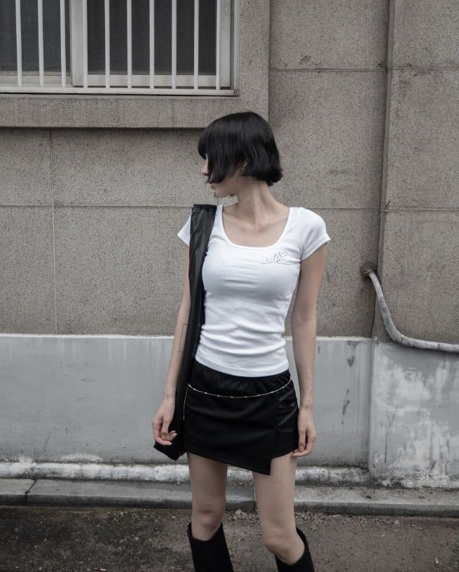 mnem（ムネム）の「26SS★ [mnem] ME Scoop Neck Baby Tee（Tops）」
