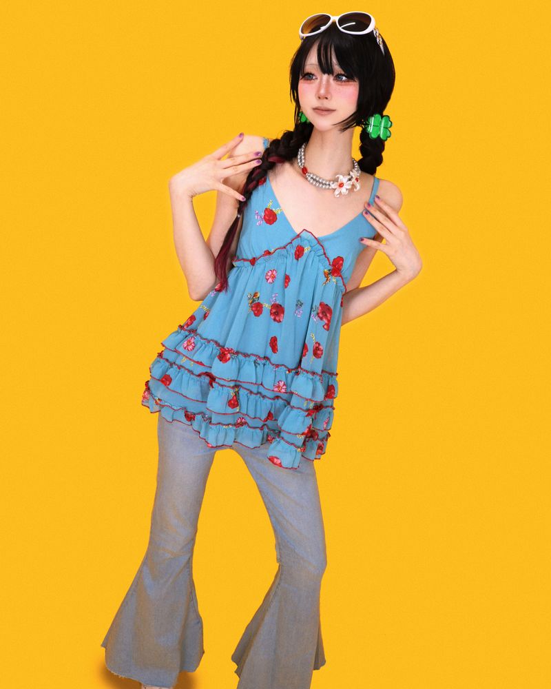 heidi frill sleeveless