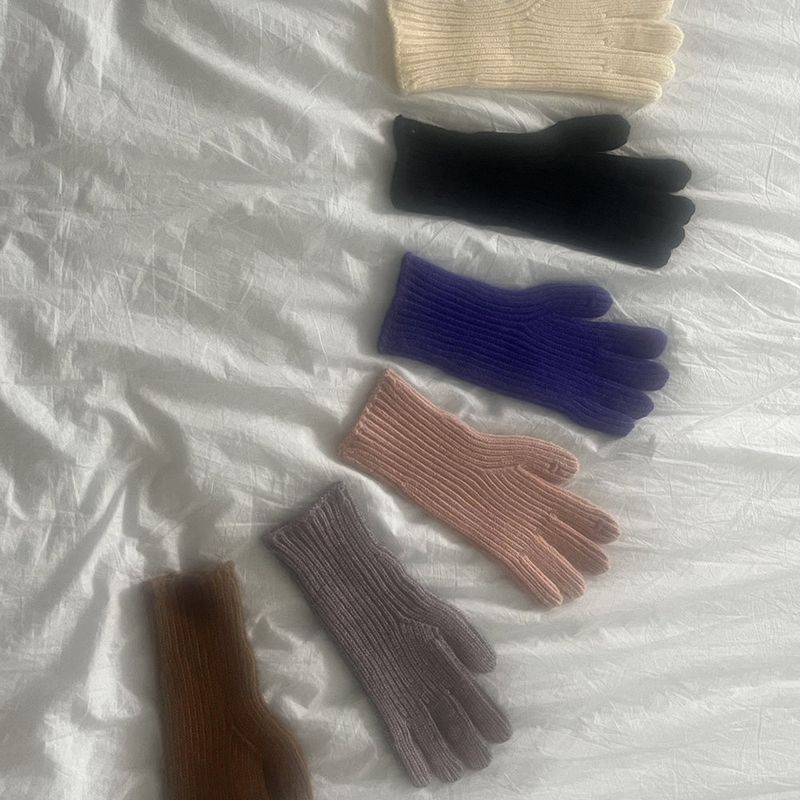 Pollang Smartphone Touch Hall Ribbed Finger Gloves