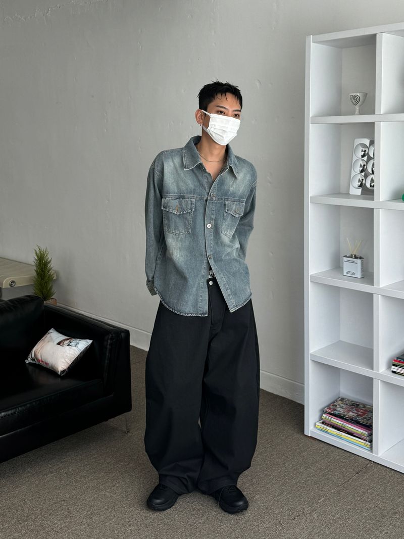 OW Washed Pocket Denim Shirt (2C)
