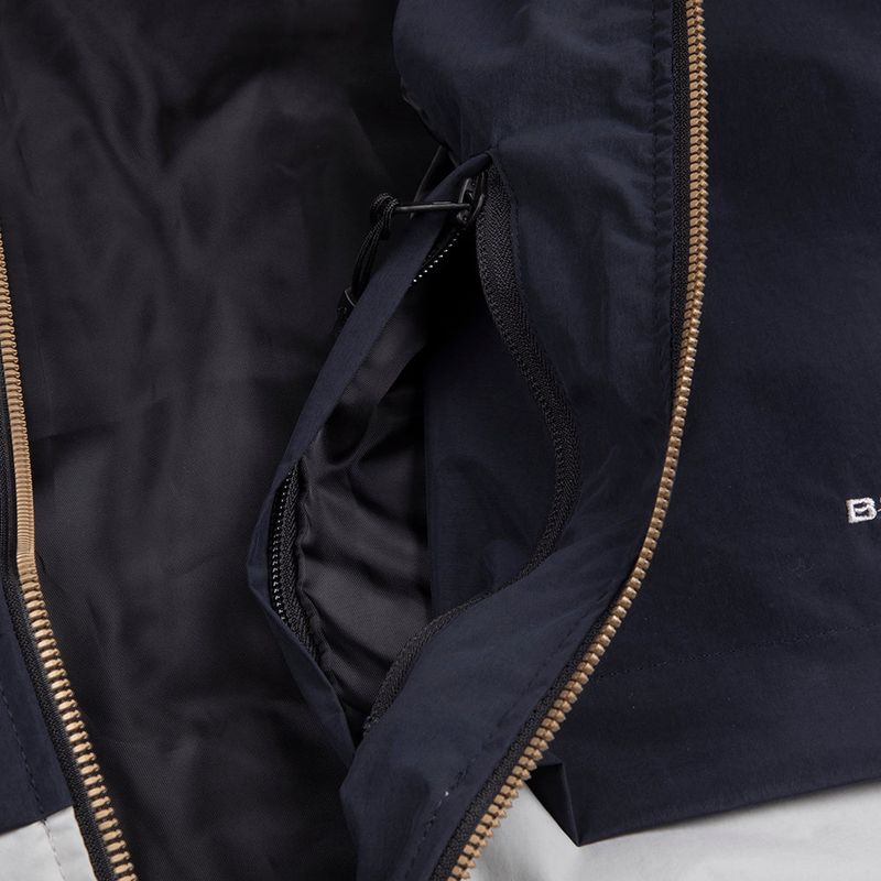 BSR2223FWJK056 MCS WIDE JACKET NAVY BROWN