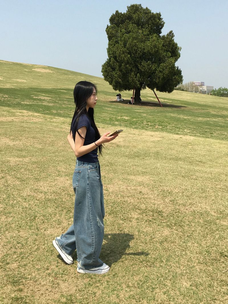 RITCORE（リットコア）の「Curvy Crack Curved Denim Pants (1c)（Pants）」