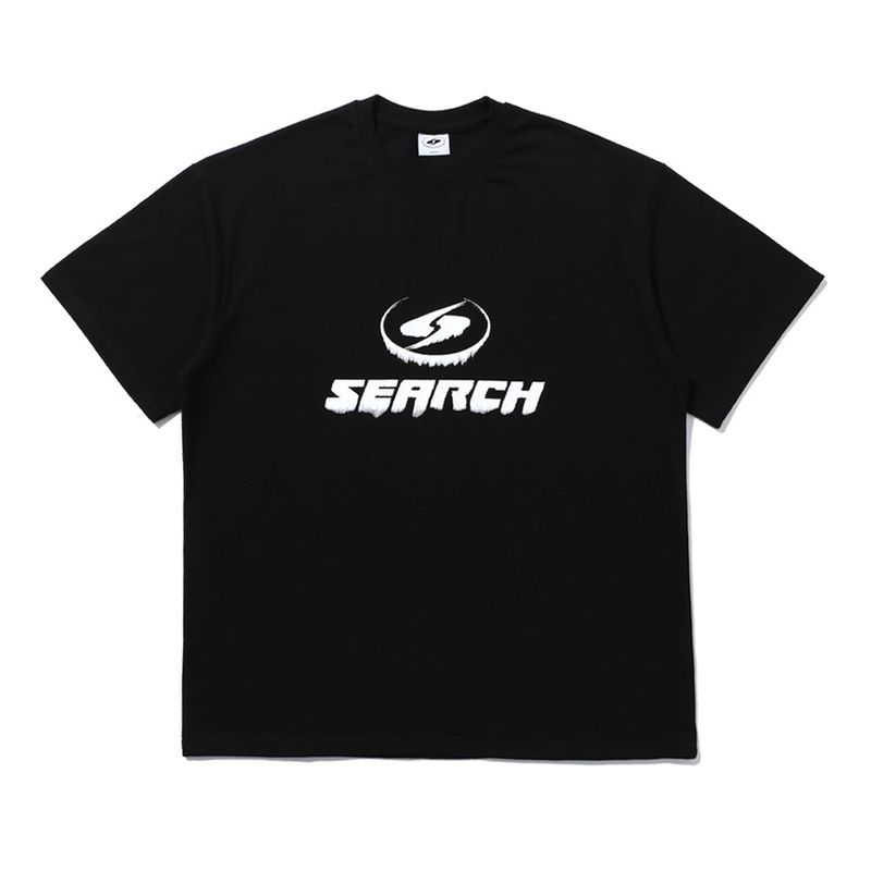 SEARCH410(サーチ410)の「BLEED LOGO T-SHIRT BLACK-WHITE(Tops)」