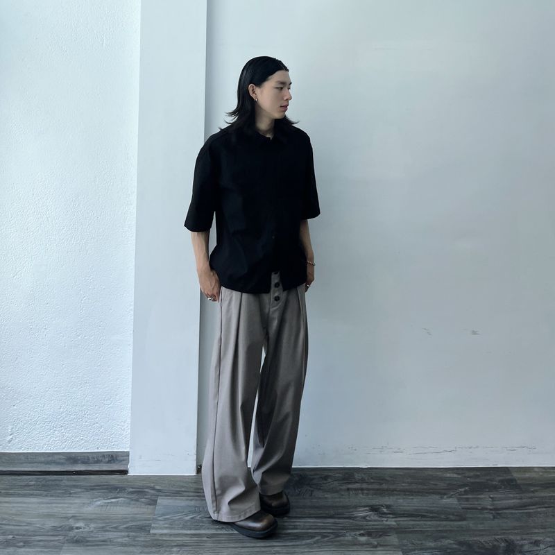 Black Line Structure Shirt
